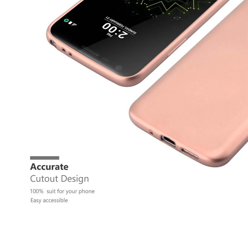 Cadorabo Hülle kompatibel mit LG G5 Schutzhülle aus flexiblem TPU Silikon