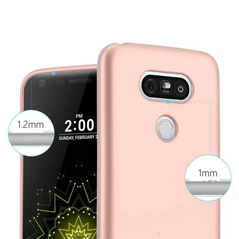 Cadorabo Hülle kompatibel mit LG G5 Schutzhülle aus flexiblem TPU Silikon