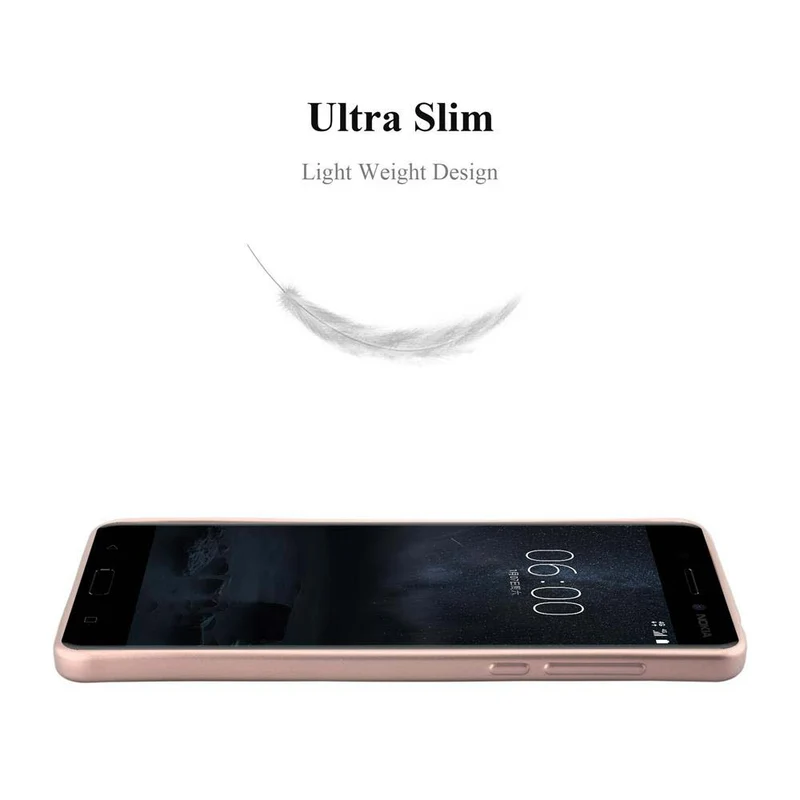 Cadorabo Hülle kompatibel mit Nokia 6 2017 Schutzhülle aus flexiblem TPU Silikon