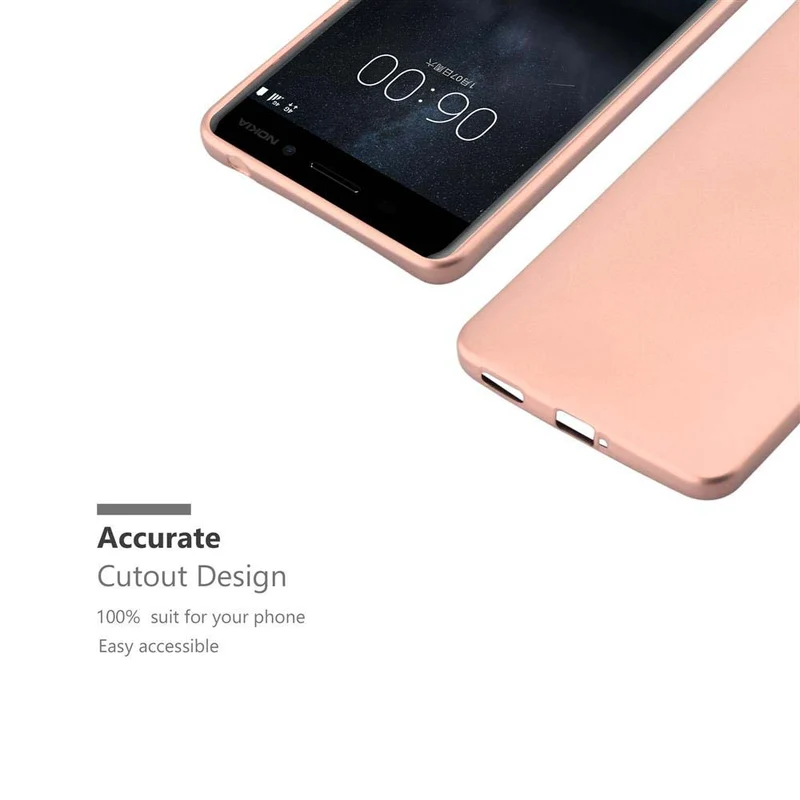 Cadorabo Hülle kompatibel mit Nokia 6 2017 Schutzhülle aus flexiblem TPU Silikon
