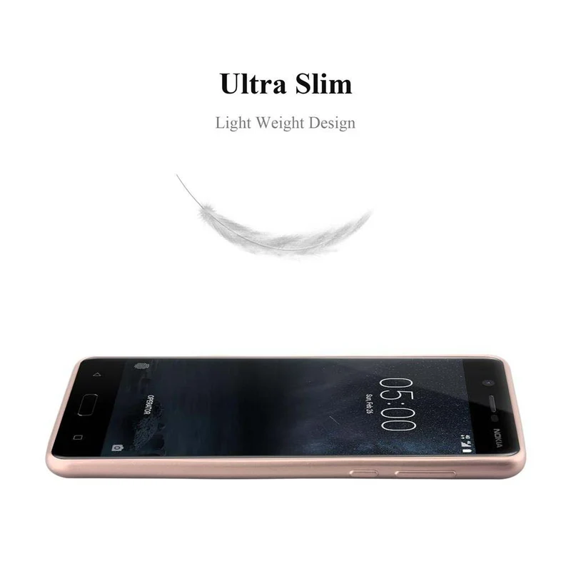 Cadorabo Hülle kompatibel mit Nokia 5 2017 Schutzhülle aus flexiblem TPU Silikon