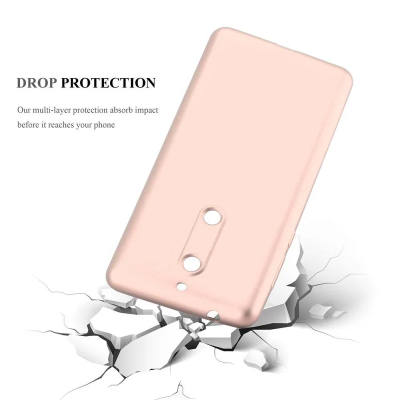 Cadorabo Hülle kompatibel mit Nokia 5 2017 Schutzhülle aus flexiblem TPU Silikon
