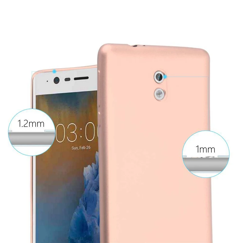 Cadorabo Hülle kompatibel mit Nokia 3 2017 Schutzhülle aus flexiblem TPU Silikon