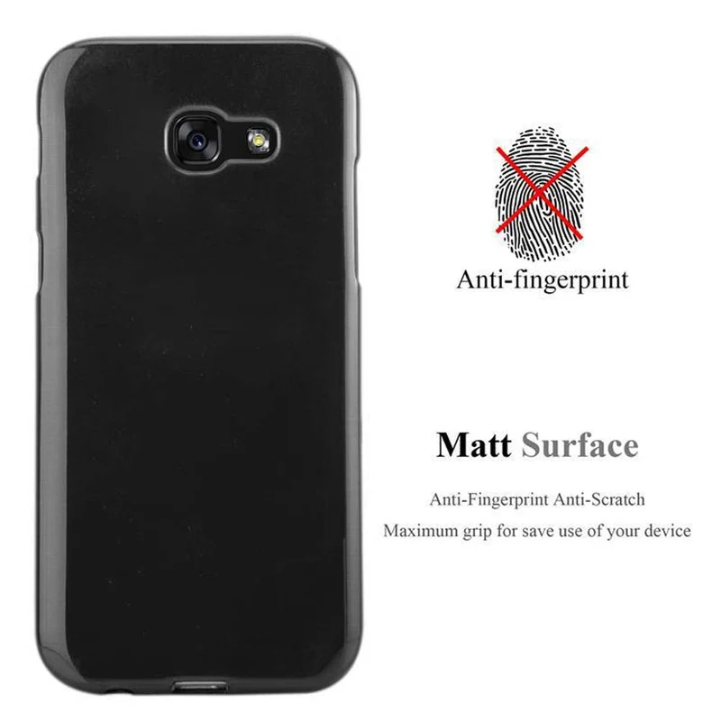 Cadorabo Hülle kompatibel mit Samsung Galaxy A5 2017 Schutzhülle aus flexiblem TPU Silikon im Brushed Design