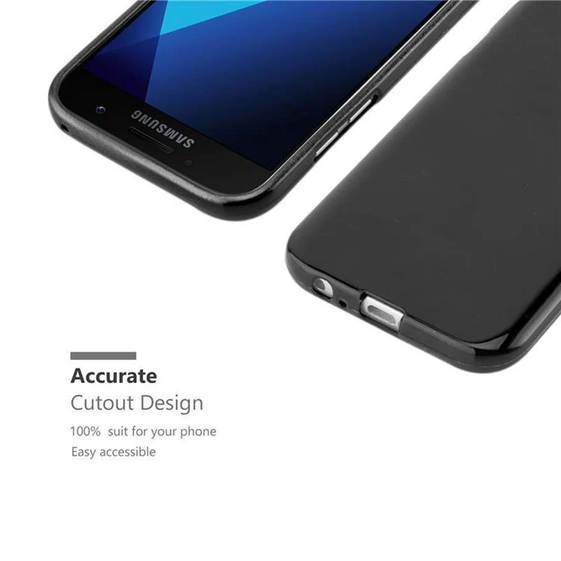Cadorabo Hülle kompatibel mit Samsung Galaxy A5 2017 Schutzhülle aus flexiblem TPU Silikon im Brushed Design