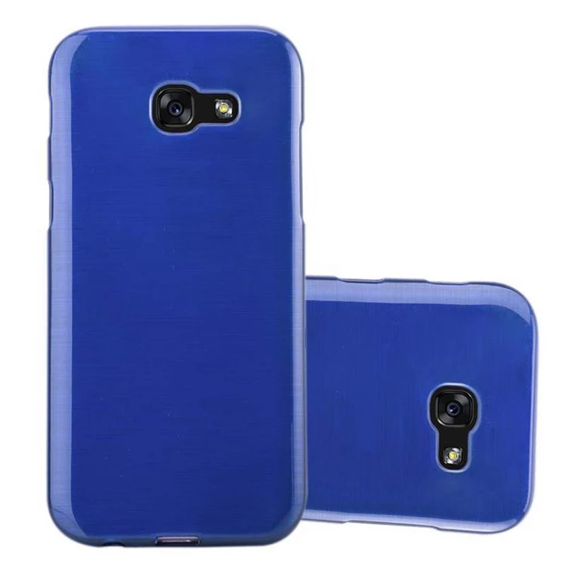 Cadorabo Hülle kompatibel mit Samsung Galaxy A3 2017 Schutzhülle aus flexiblem TPU Silikon im Brushed Design