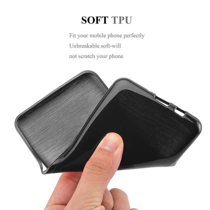 Cadorabo Hülle kompatibel mit Samsung Galaxy A3 2017 Schutzhülle aus flexiblem TPU Silikon im Brushed Design