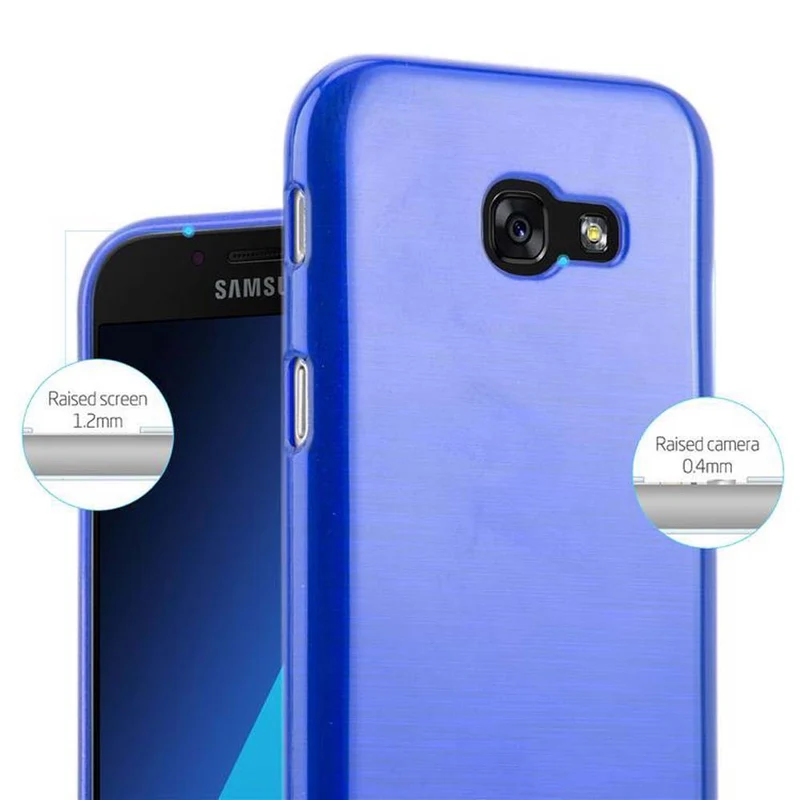 Cadorabo Hülle kompatibel mit Samsung Galaxy A3 2017 Schutzhülle aus flexiblem TPU Silikon im Brushed Design