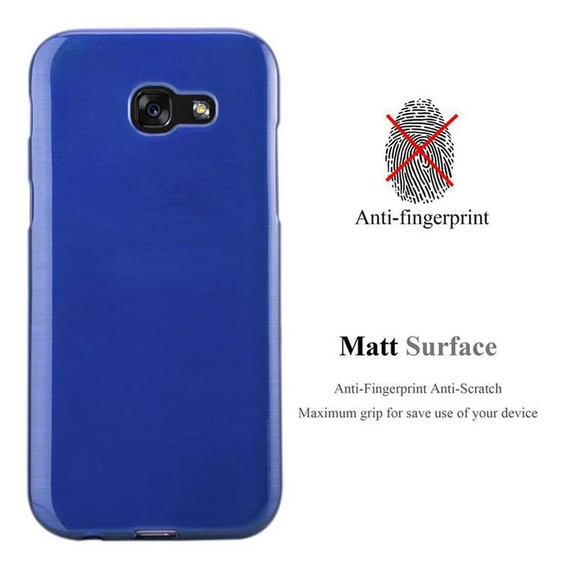 Cadorabo Hülle kompatibel mit Samsung Galaxy A3 2017 Schutzhülle aus flexiblem TPU Silikon im Brushed Design
