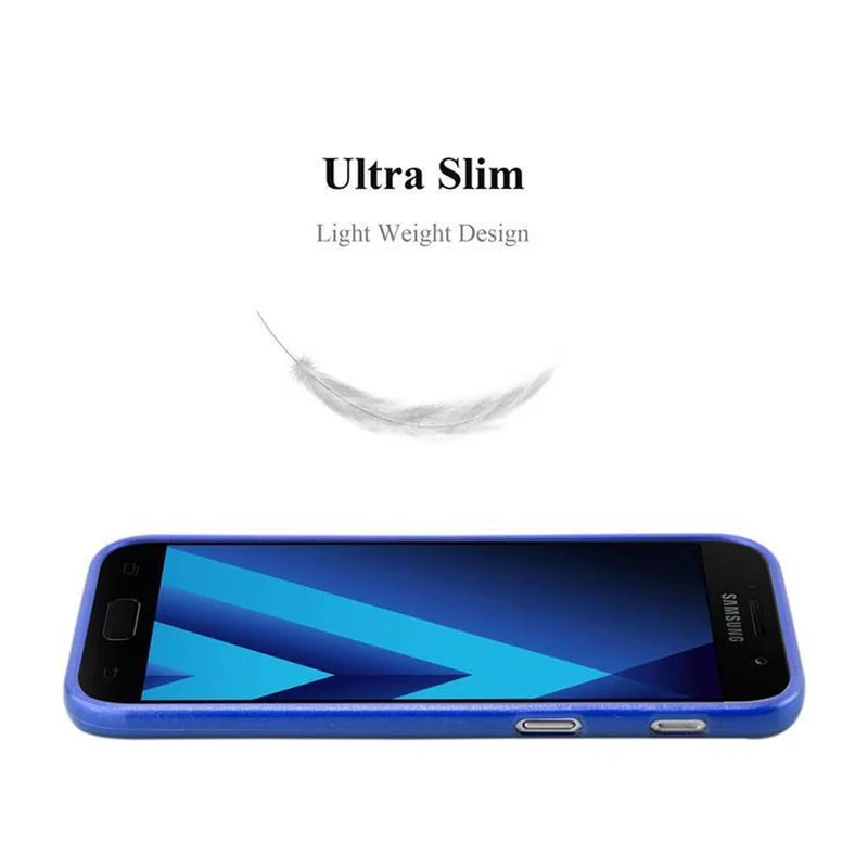 Cadorabo Hülle kompatibel mit Samsung Galaxy A3 2017 Schutzhülle aus flexiblem TPU Silikon im Brushed Design