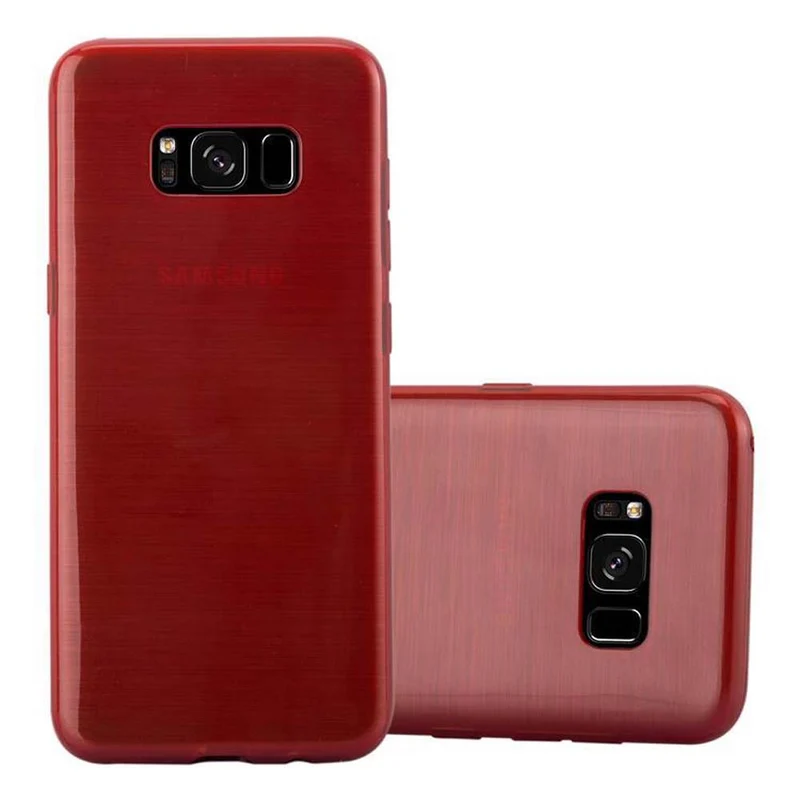 Cadorabo Hülle kompatibel mit Samsung Galaxy S8 Schutzhülle aus flexiblem TPU Silikon im Brushed Design