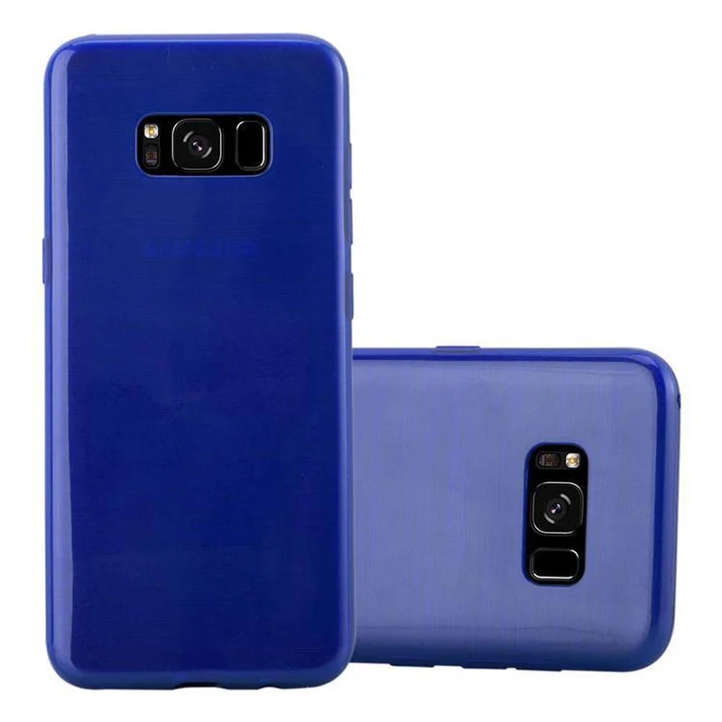 Cadorabo Hülle kompatibel mit Samsung Galaxy S8 Schutzhülle aus flexiblem TPU Silikon im Brushed Design