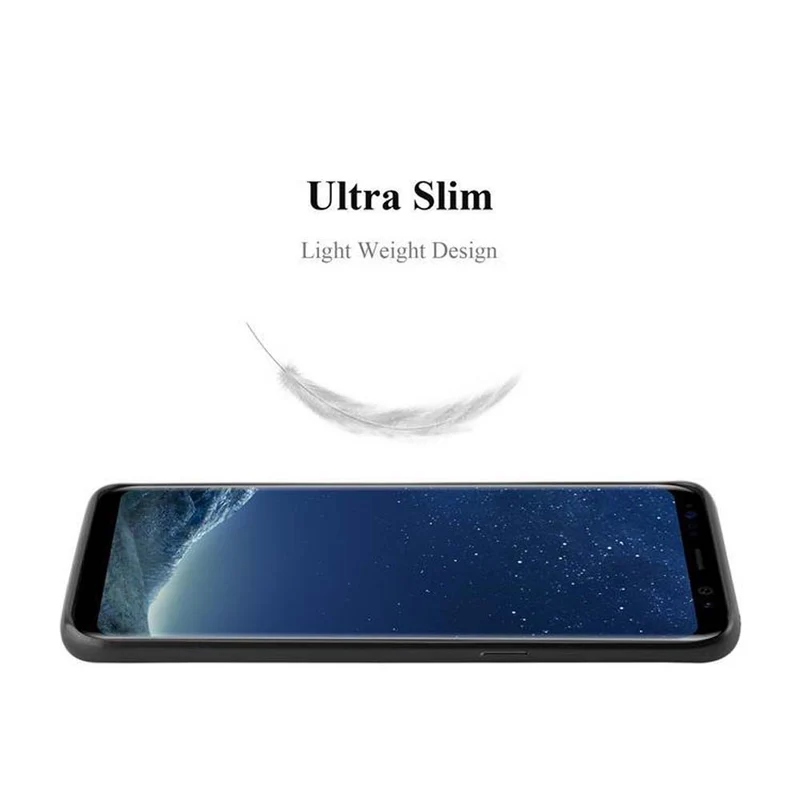 Cadorabo Hülle kompatibel mit Samsung Galaxy S8 Schutzhülle aus flexiblem TPU Silikon im Brushed Design