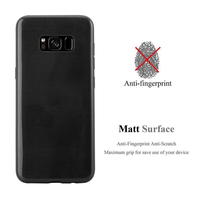 Cadorabo Hülle kompatibel mit Samsung Galaxy S8 Schutzhülle aus flexiblem TPU Silikon im Brushed Design