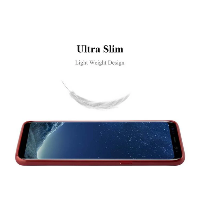 Cadorabo Hülle kompatibel mit Samsung Galaxy S8 Schutzhülle aus flexiblem TPU Silikon im Brushed Design