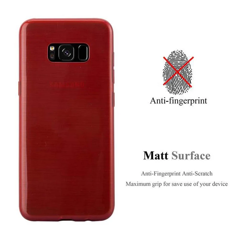 Cadorabo Hülle kompatibel mit Samsung Galaxy S8 Schutzhülle aus flexiblem TPU Silikon im Brushed Design