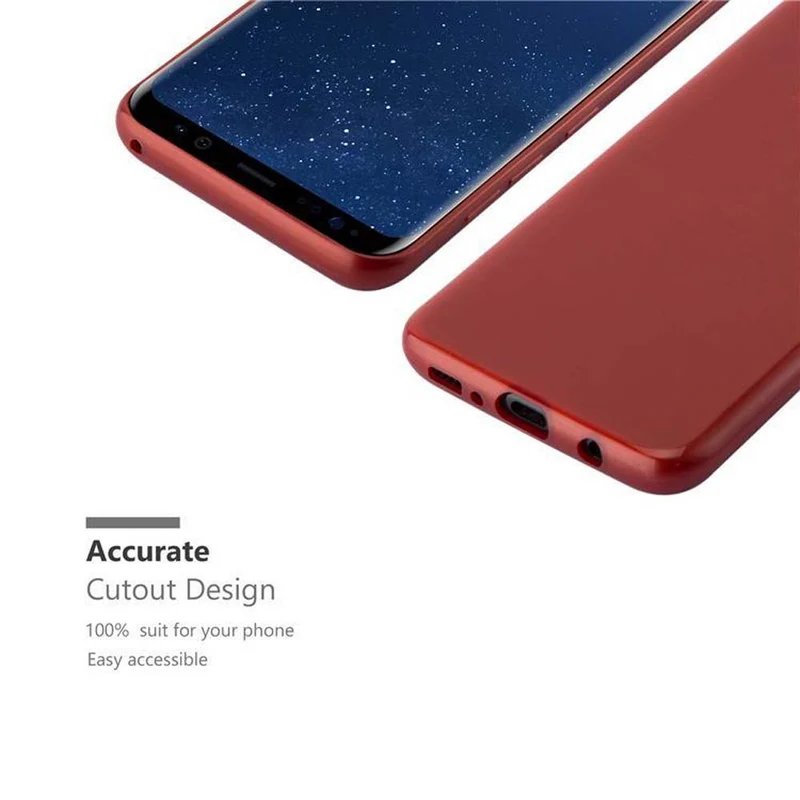 Cadorabo Hülle kompatibel mit Samsung Galaxy S8 Schutzhülle aus flexiblem TPU Silikon im Brushed Design