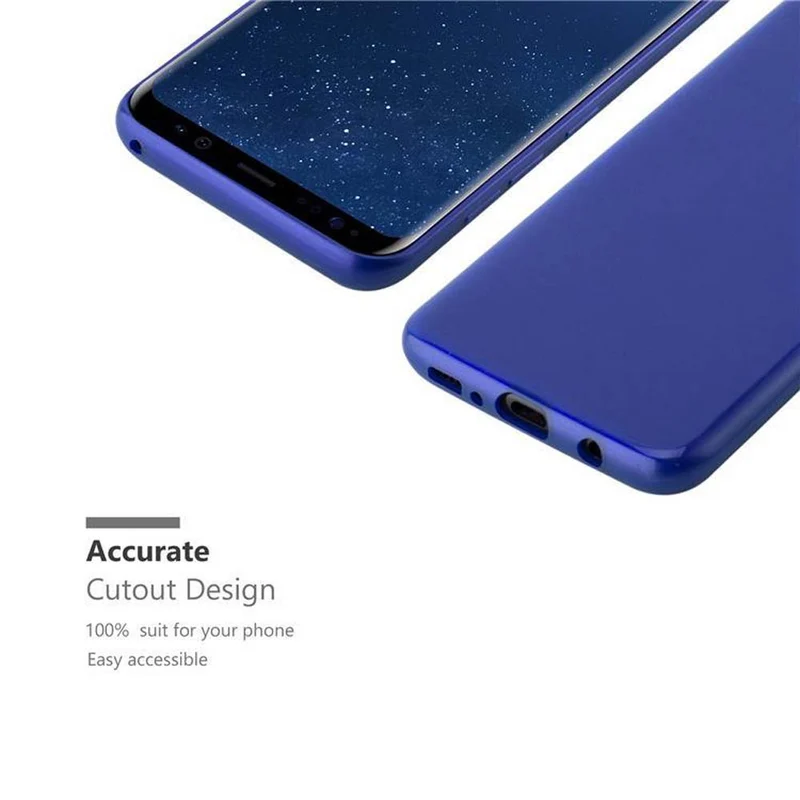 Cadorabo Hülle kompatibel mit Samsung Galaxy S8 Schutzhülle aus flexiblem TPU Silikon im Brushed Design