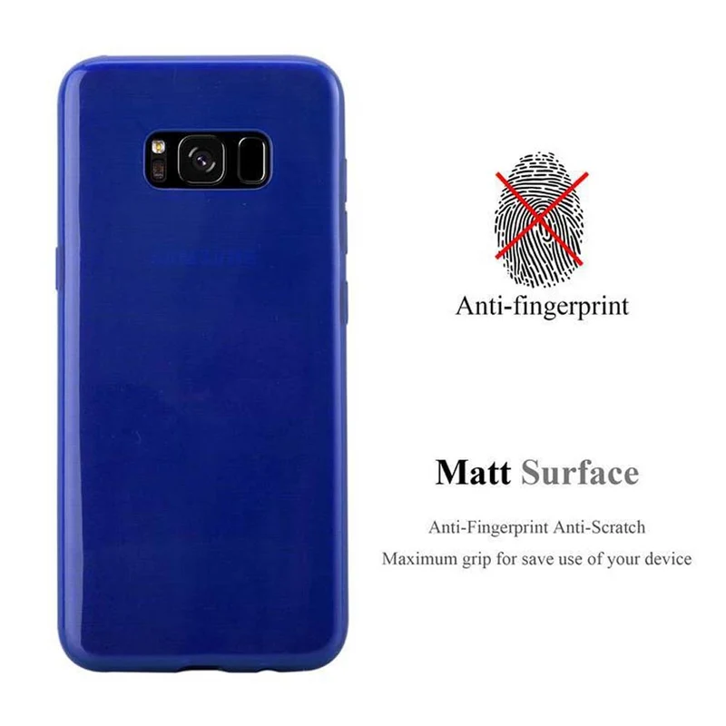 Cadorabo Hülle kompatibel mit Samsung Galaxy S8 Schutzhülle aus flexiblem TPU Silikon im Brushed Design
