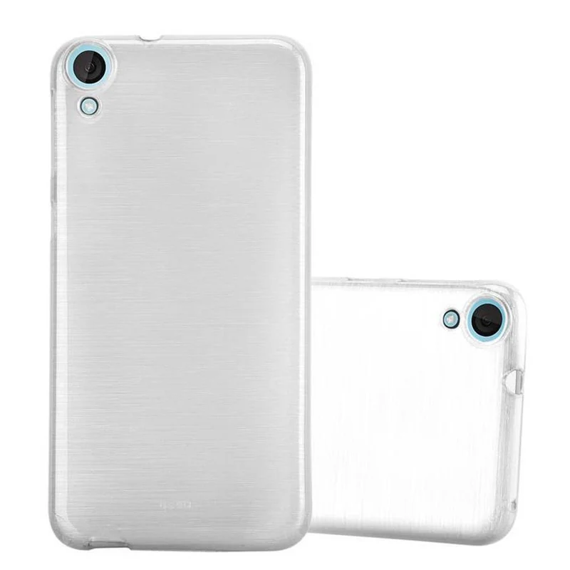 Cadorabo Hülle kompatibel mit HTC Desire 820 Schutzhülle aus flexiblem TPU Silikon im Brushed Design
