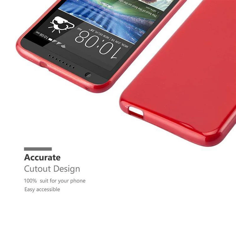 Cadorabo Hülle kompatibel mit HTC Desire 820 Schutzhülle aus flexiblem TPU Silikon im Brushed Design
