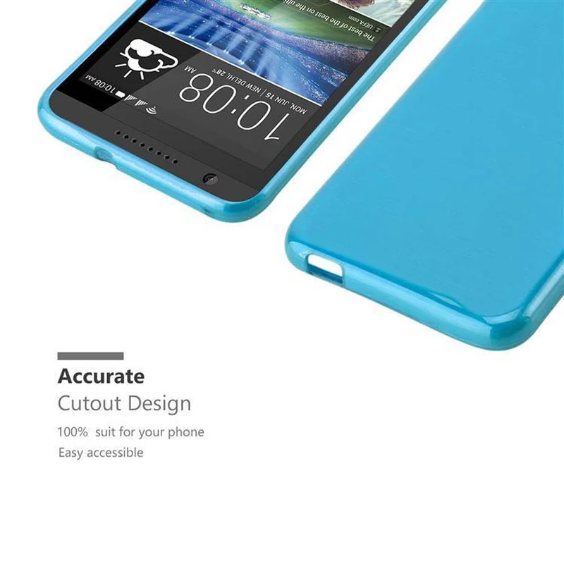 Cadorabo Hülle kompatibel mit HTC Desire 820 Schutzhülle aus flexiblem TPU Silikon im Brushed Design
