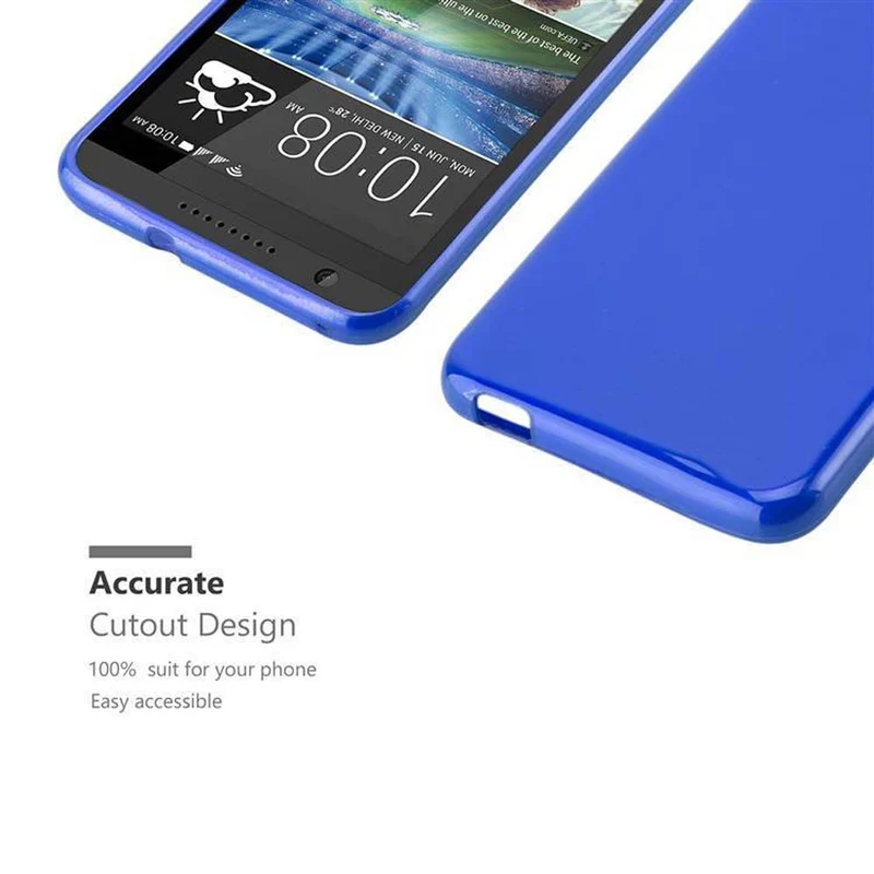 Cadorabo Hülle kompatibel mit HTC Desire 820 Schutzhülle aus flexiblem TPU Silikon im Brushed Design
