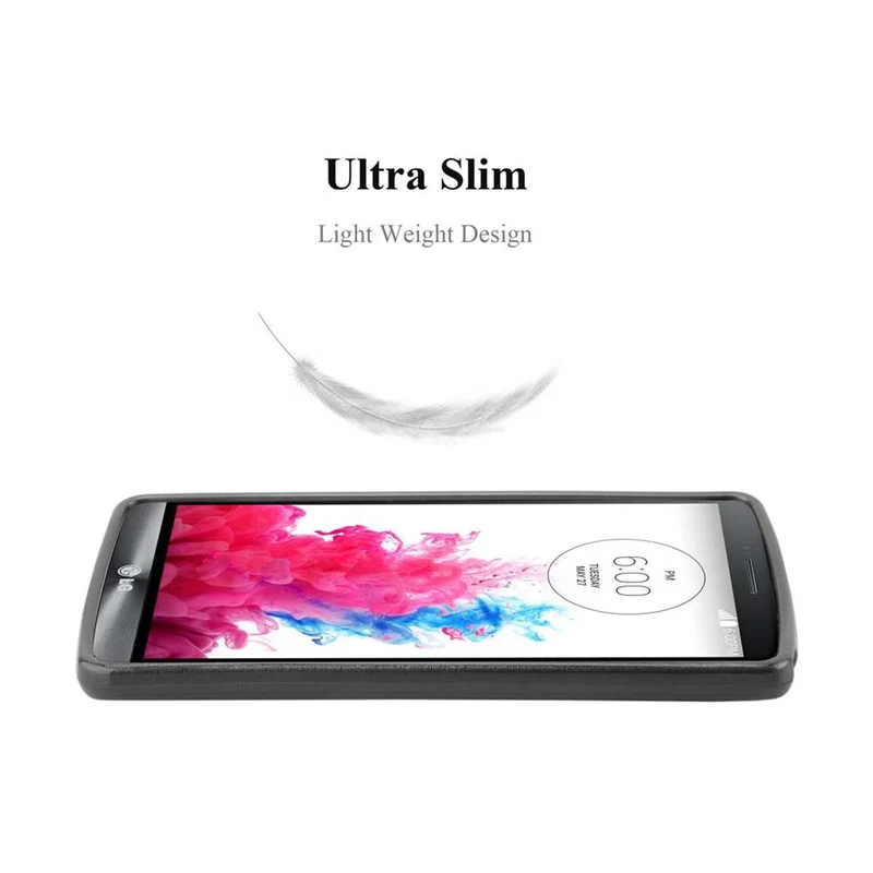 Cadorabo Hülle kompatibel mit LG G3 STYLUS Schutzhülle aus flexiblem TPU Silikon im Brushed Design