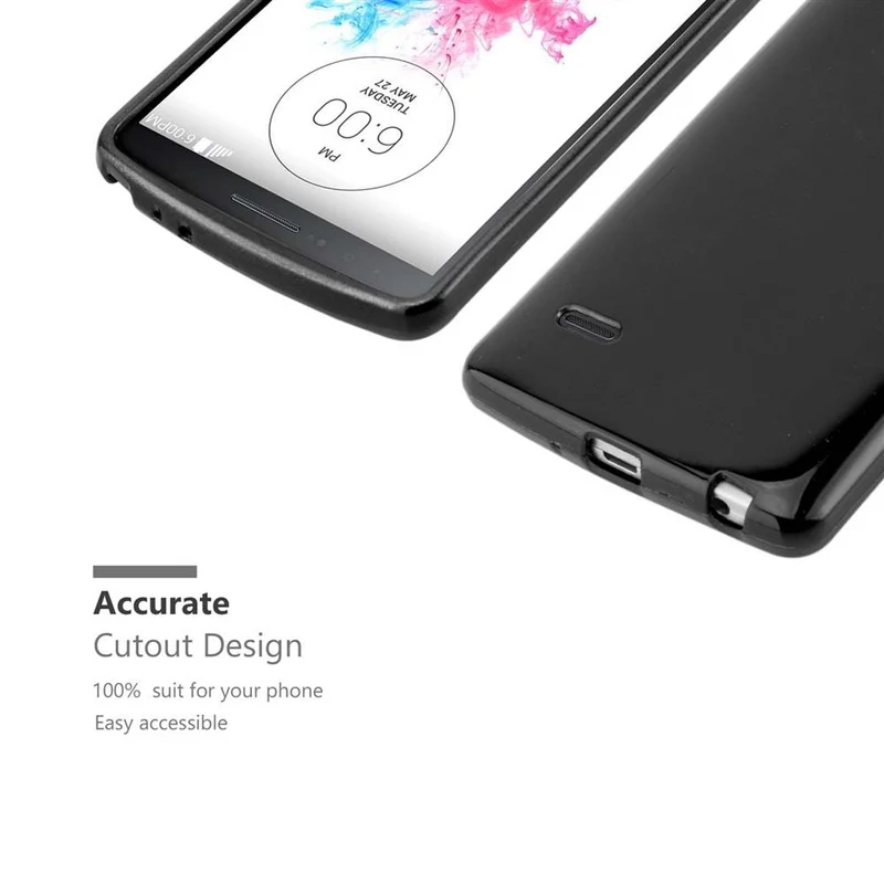 Cadorabo Hülle kompatibel mit LG G3 STYLUS Schutzhülle aus flexiblem TPU Silikon im Brushed Design