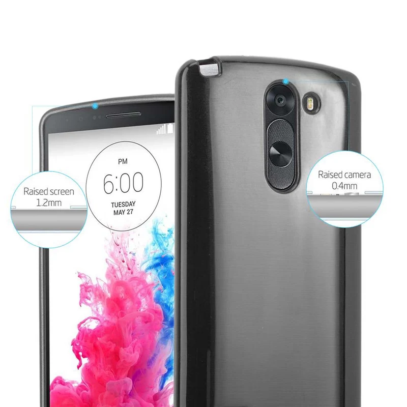 Cadorabo Hülle kompatibel mit LG G3 STYLUS Schutzhülle aus flexiblem TPU Silikon im Brushed Design