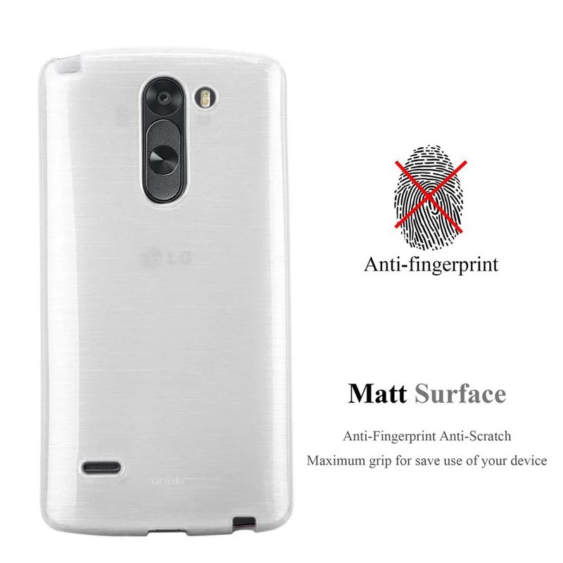 Cadorabo Hülle kompatibel mit LG G3 STYLUS Schutzhülle aus flexiblem TPU Silikon im Brushed Design