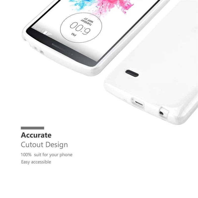 Cadorabo Hülle kompatibel mit LG G3 STYLUS Schutzhülle aus flexiblem TPU Silikon im Brushed Design