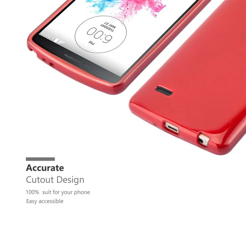 Cadorabo Hülle kompatibel mit LG G3 STYLUS Schutzhülle aus flexiblem TPU Silikon im Brushed Design