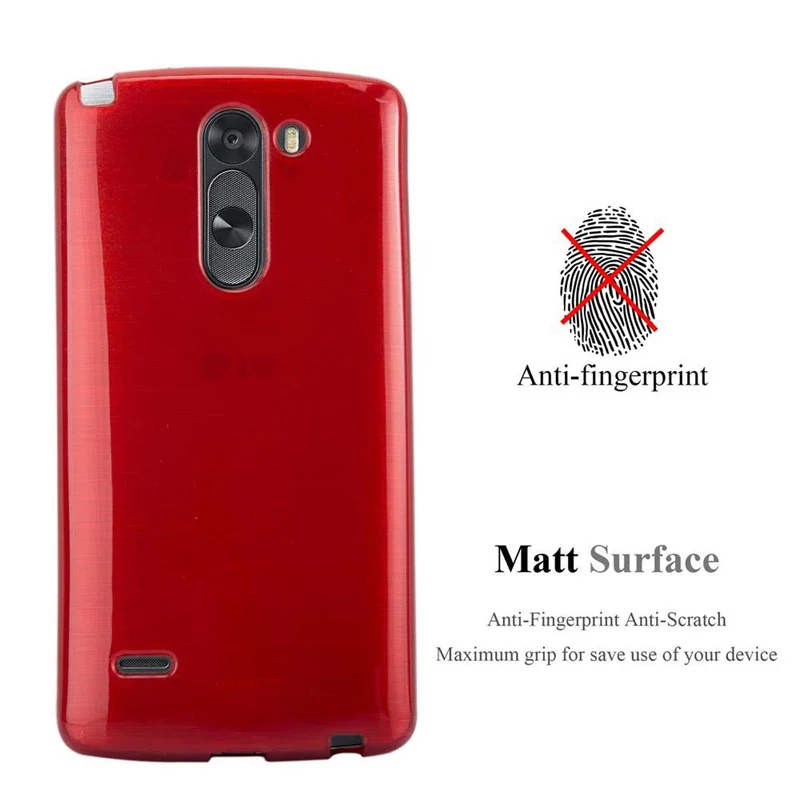 Cadorabo Hülle kompatibel mit LG G3 STYLUS Schutzhülle aus flexiblem TPU Silikon im Brushed Design