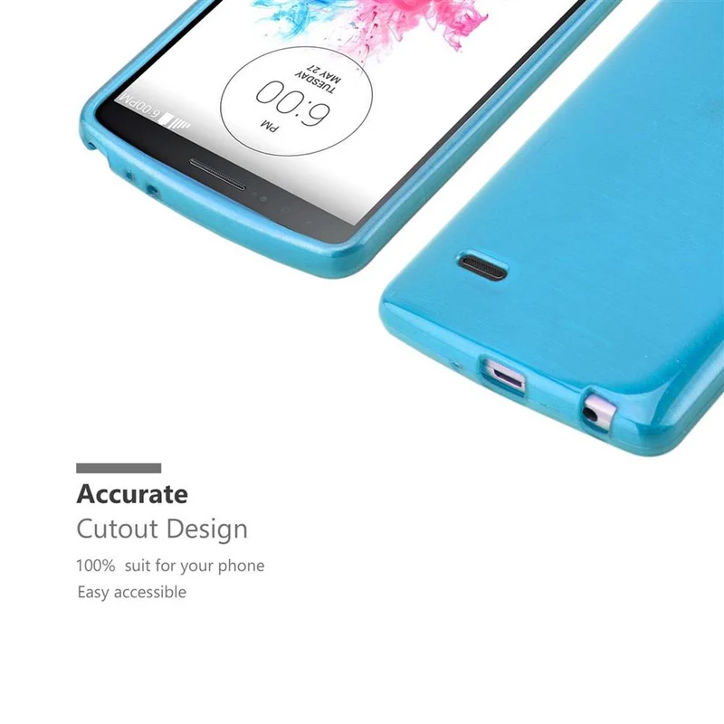Cadorabo Hülle kompatibel mit LG G3 STYLUS Schutzhülle aus flexiblem TPU Silikon im Brushed Design