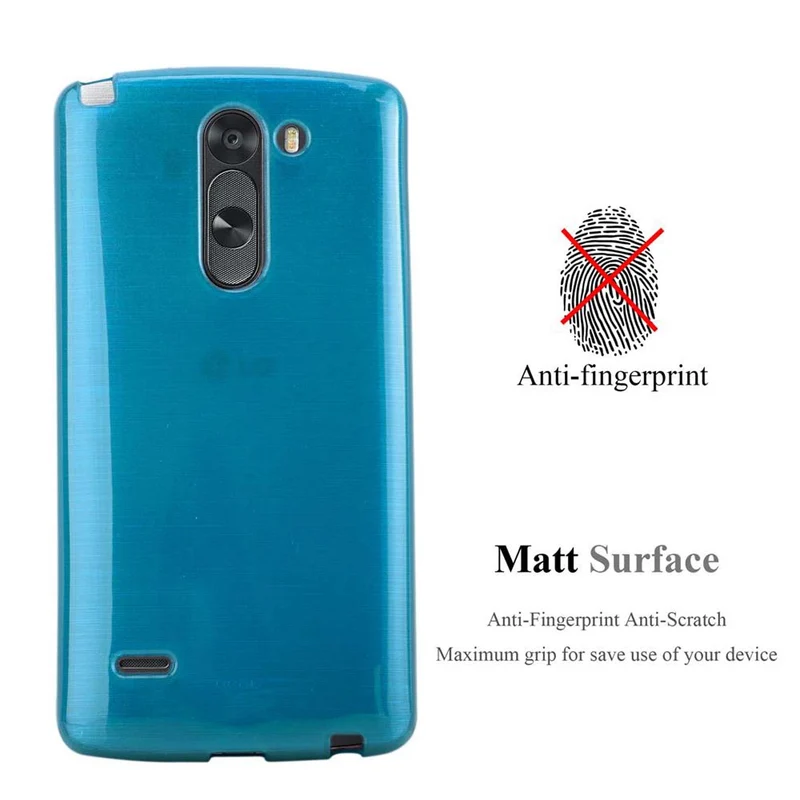 Cadorabo Hülle kompatibel mit LG G3 STYLUS Schutzhülle aus flexiblem TPU Silikon im Brushed Design