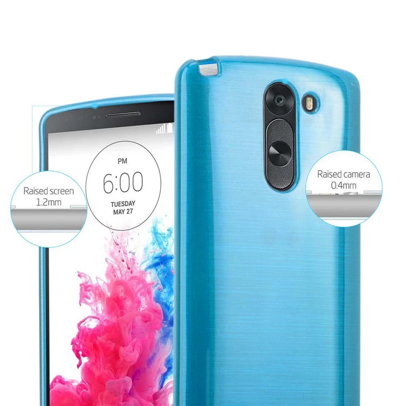 Cadorabo Hülle kompatibel mit LG G3 STYLUS Schutzhülle aus flexiblem TPU Silikon im Brushed Design