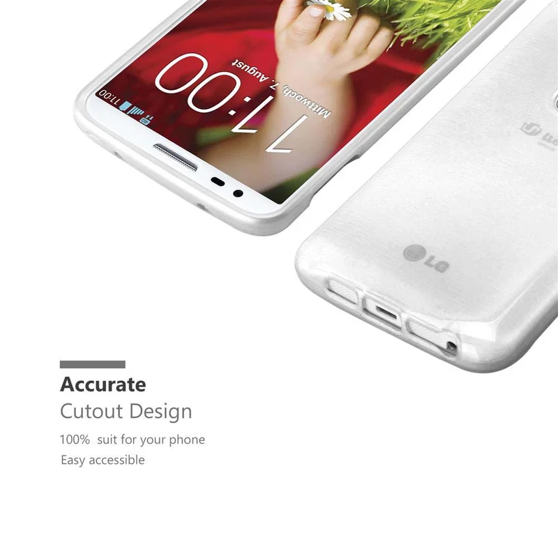 Cadorabo Hülle kompatibel mit LG G2 MINI Schutzhülle aus flexiblem TPU Silikon im Brushed Design