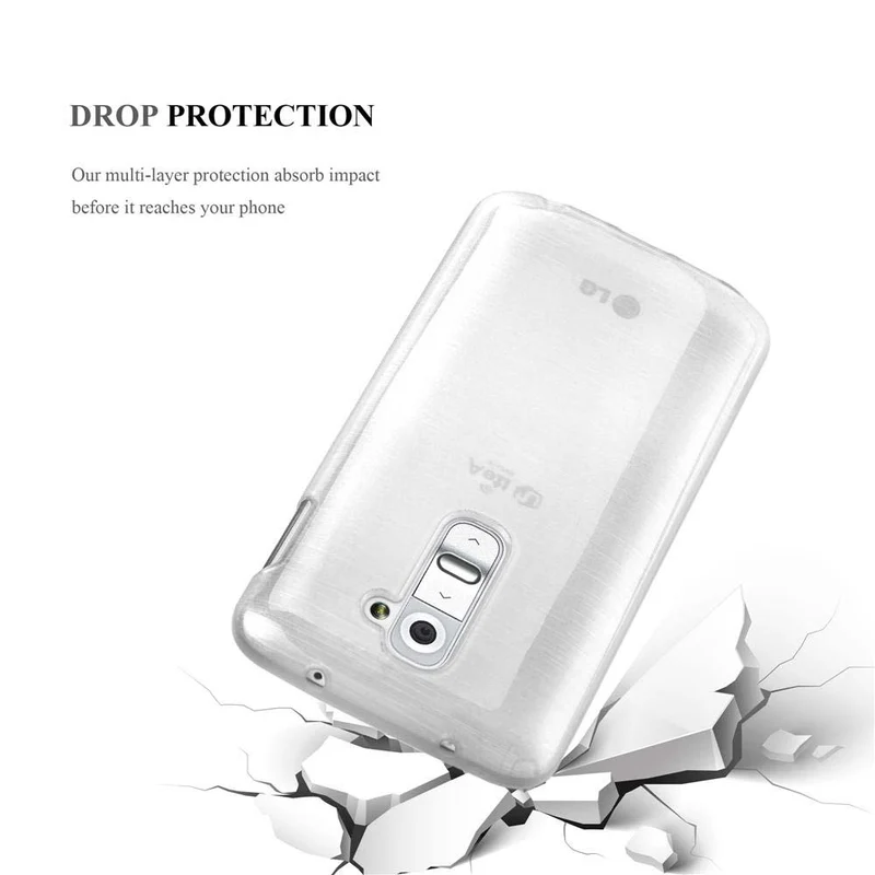 Cadorabo Hülle kompatibel mit LG G2 MINI Schutzhülle aus flexiblem TPU Silikon im Brushed Design