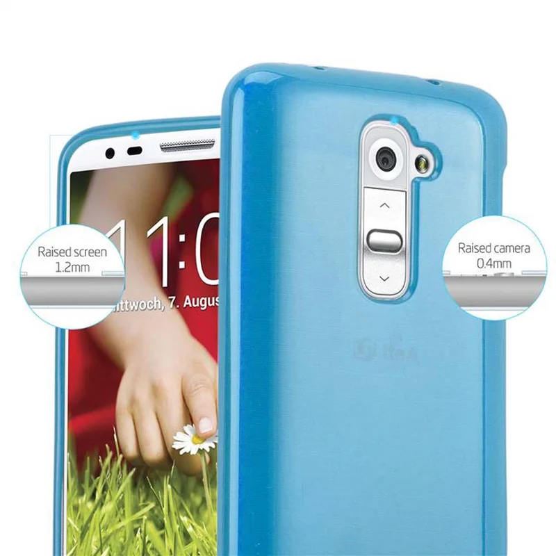 Cadorabo Hülle kompatibel mit LG G2 MINI Schutzhülle aus flexiblem TPU Silikon im Brushed Design