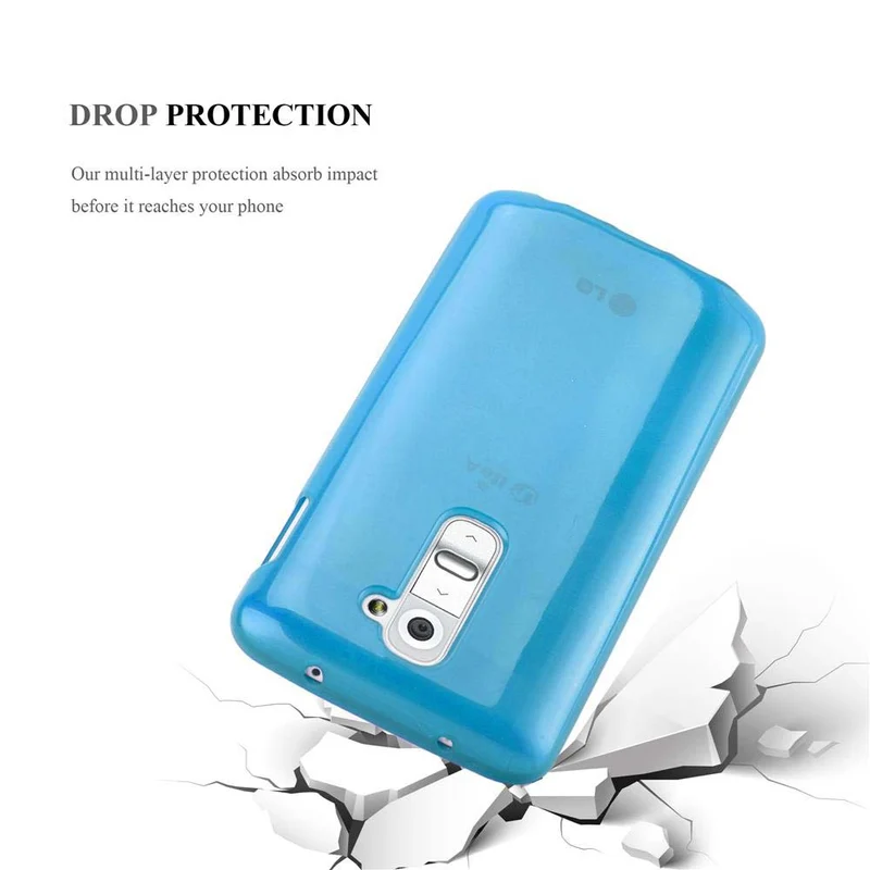 Cadorabo Hülle kompatibel mit LG G2 MINI Schutzhülle aus flexiblem TPU Silikon im Brushed Design