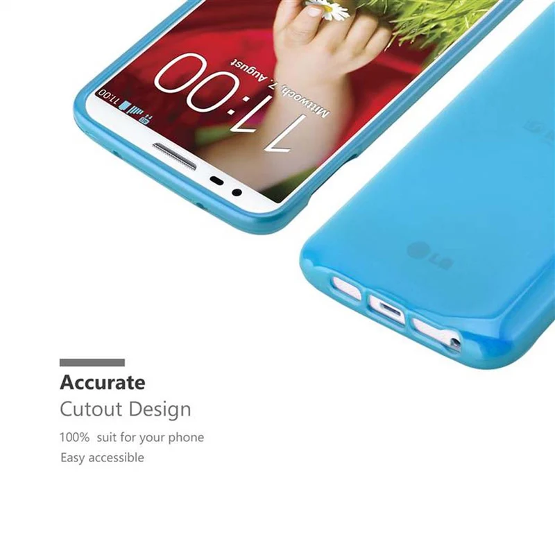Cadorabo Hülle kompatibel mit LG G2 MINI Schutzhülle aus flexiblem TPU Silikon im Brushed Design