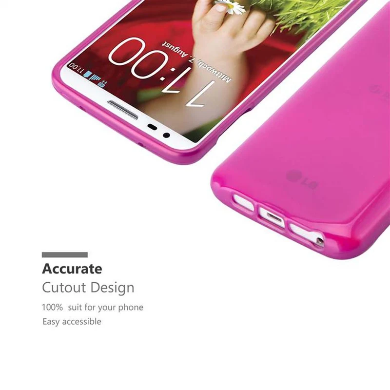Cadorabo Hülle kompatibel mit LG G2 MINI Schutzhülle aus flexiblem TPU Silikon im Brushed Design