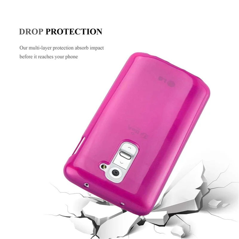 Cadorabo Hülle kompatibel mit LG G2 MINI Schutzhülle aus flexiblem TPU Silikon im Brushed Design