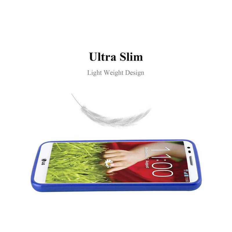 Cadorabo Hülle kompatibel mit LG G2 MINI Schutzhülle aus flexiblem TPU Silikon im Brushed Design