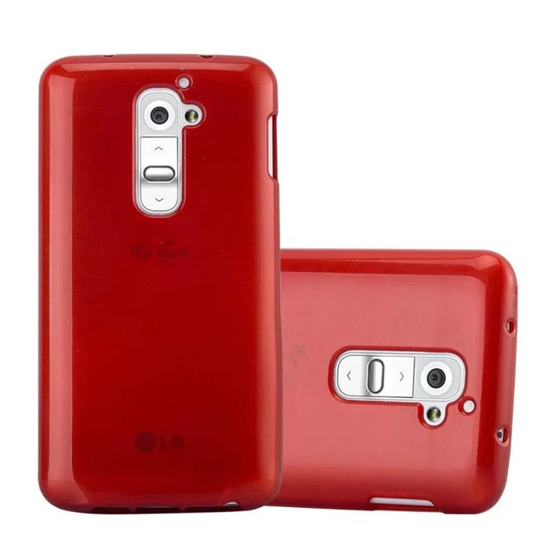 Cadorabo Hülle kompatibel mit LG G2 Schutzhülle aus flexiblem TPU Silikon im Brushed Design