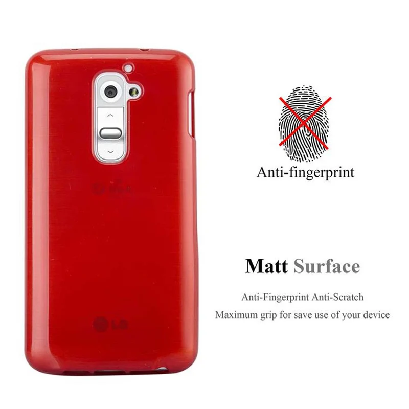 Cadorabo Hülle kompatibel mit LG G2 Schutzhülle aus flexiblem TPU Silikon im Brushed Design