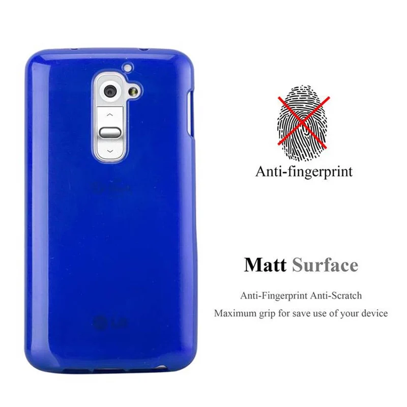 Cadorabo Hülle kompatibel mit LG G2 Schutzhülle aus flexiblem TPU Silikon im Brushed Design