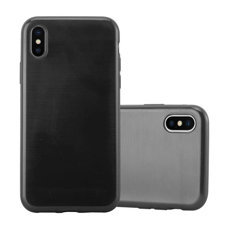 Cadorabo Hülle kompatibel mit Apple iPhone X / XS Schutzhülle aus flexiblem TPU Silikon im Brushed Design