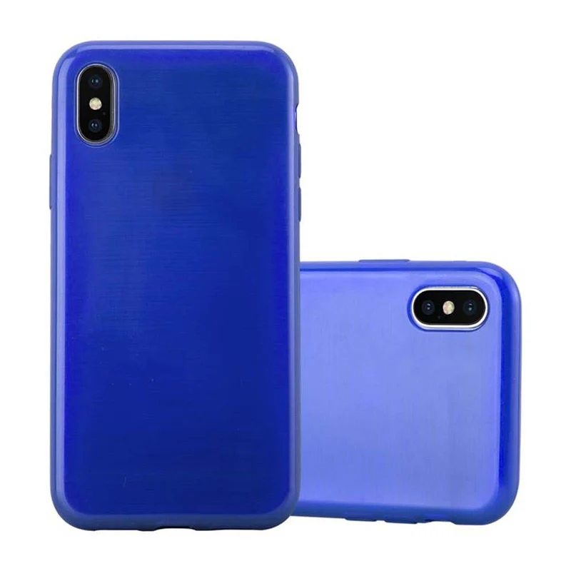 Cadorabo Hülle kompatibel mit Apple iPhone X / XS Schutzhülle aus flexiblem TPU Silikon im Brushed Design